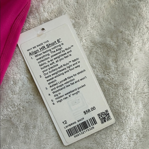 lululemon athletica Women's Bright Pink Bike Shorts - Picture 2 of 5